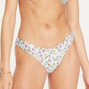 J. Crew Curved-waist Cheeky Bikini Bottom Meadow Floral Women's Small BF140 $59